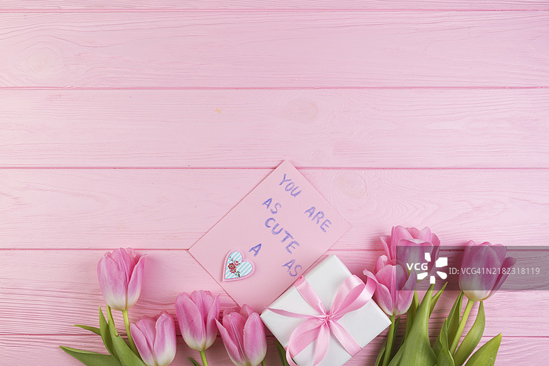 母亲节花卉概念，顶部留白图片素材