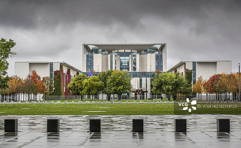 联邦总理府，蒂尔加滕，米特区，柏林，德国，欧洲图片素材