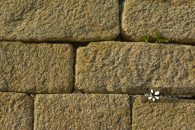 自然石墙，拉兹角，普洛戈夫，布列塔尼，法国，欧洲图片素材