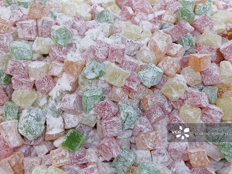 椰子裹着的土耳其软糖图片素材