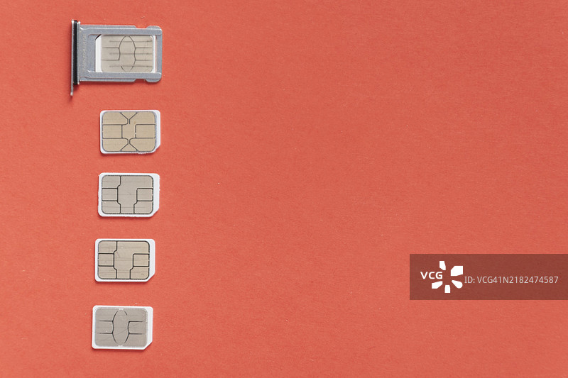带有空白区域的SIM卡设置图片素材