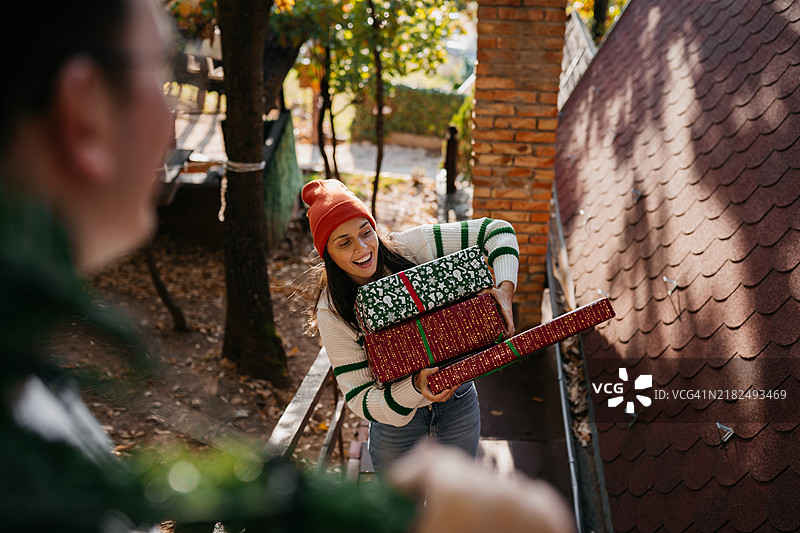 我有一个圣诞礼物要送给你图片素材