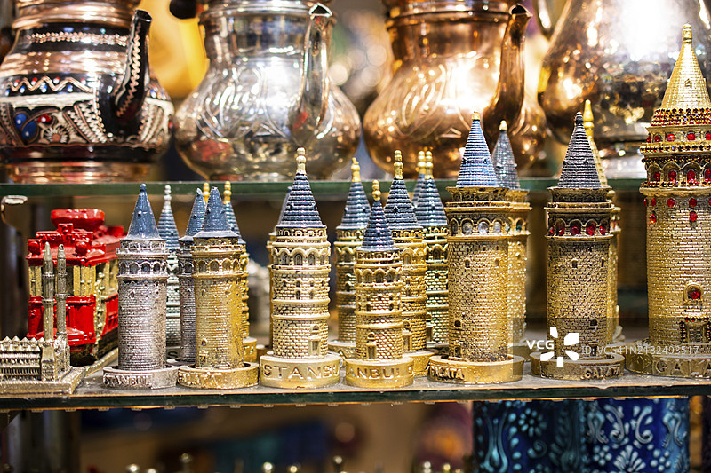 伊斯坦布尔古代的加拉塔塔模型图片素材