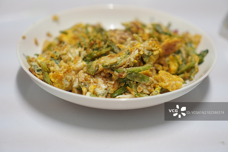 苦瓜炒蛋图片素材