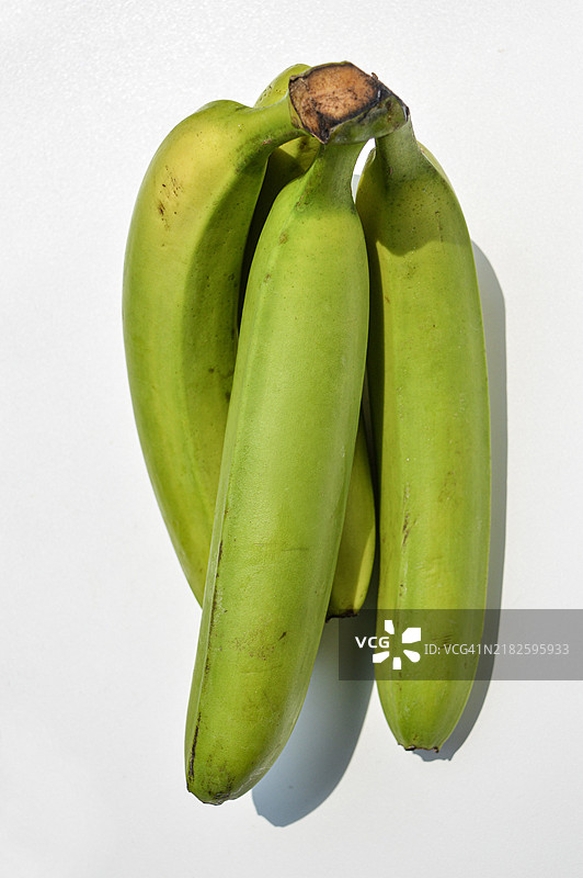 青香蕉，未成熟的香蕉图片素材