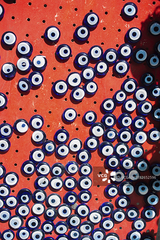 土耳其的邪眼珠子作为护身符纪念品图片素材