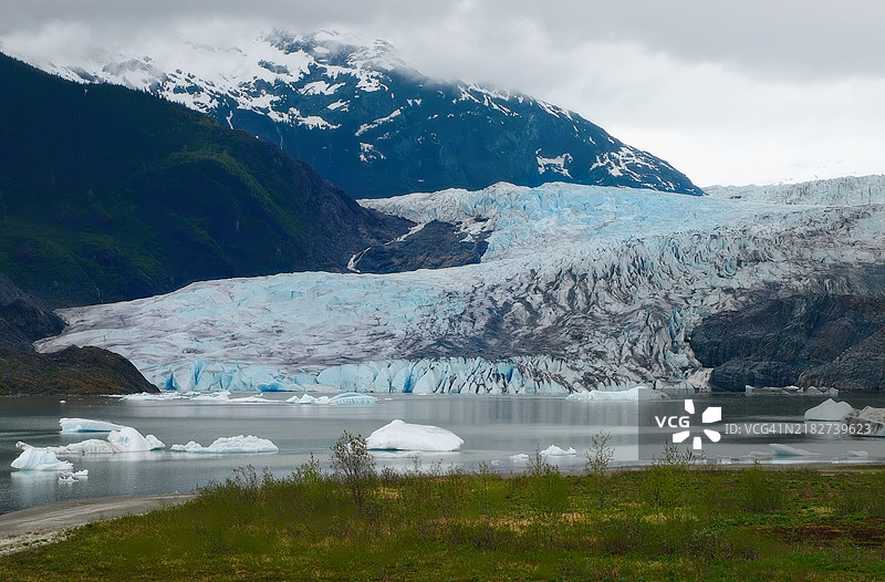 门登霍尔冰川图片素材