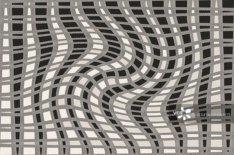 灰色、白色和黑色曲线钝角矩形图案的抽象背景图片素材