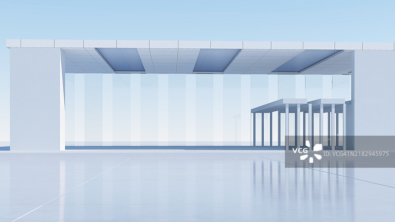 3D白色简单背景空间图片素材