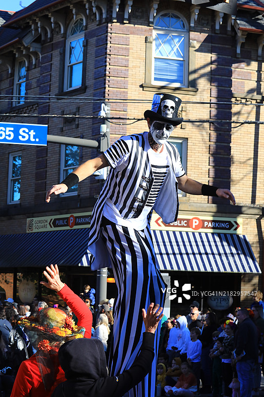 骷髅头服装游行图片素材