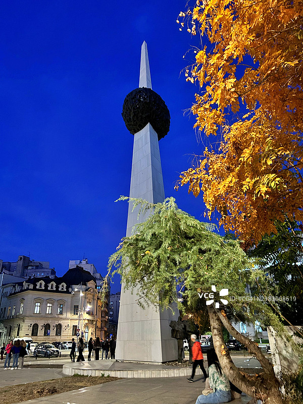 布加勒斯特的革命广场图片素材