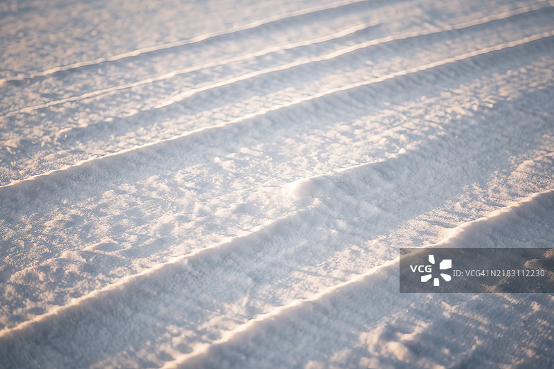 雪面特写视图图片素材