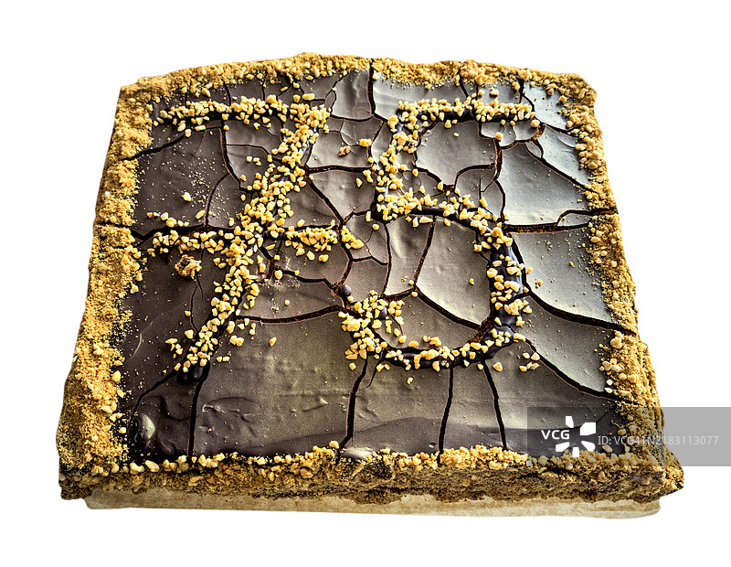 75岁生日的巧克力蛋糕。图片素材