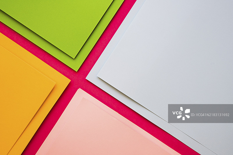 高处视角的各种多彩纸板纸图片素材