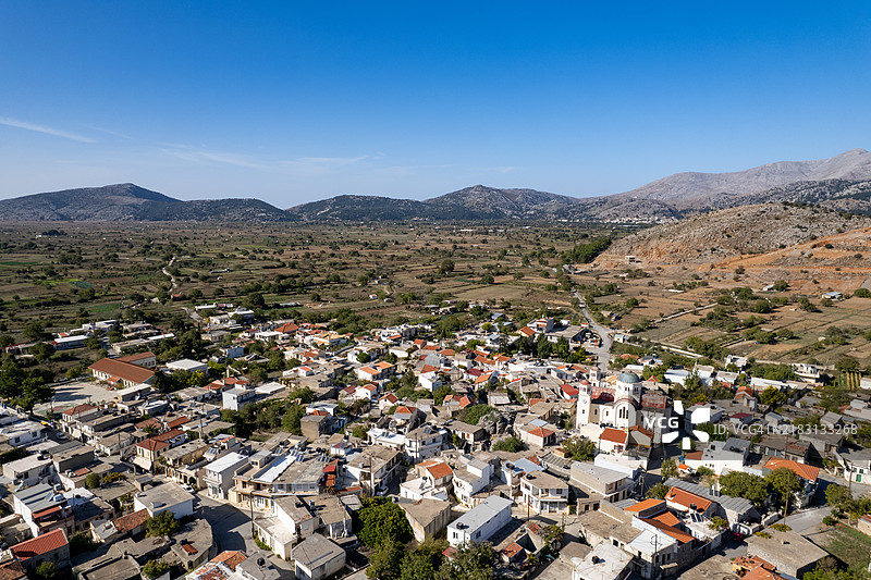 拉西西高原上的圣乔治教堂图片素材