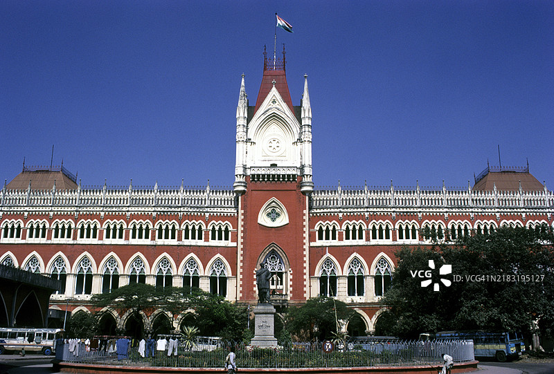1872年建成的高等法院，位于印度西孟加拉邦的加尔各答或科尔卡塔，亚洲图片素材