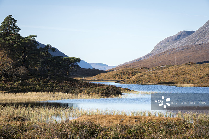 克莱尔湖，苏格兰高地，阿赫纳辛，苏格兰，联合王国，欧洲图片素材
