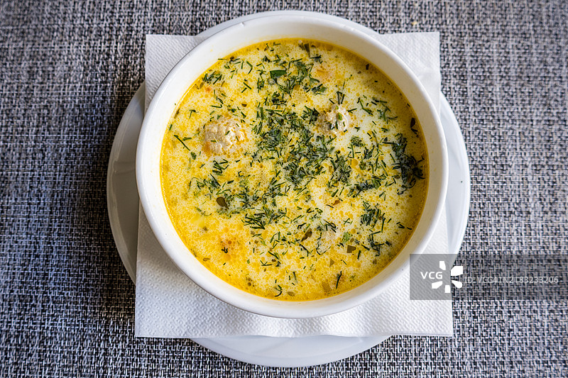 罗马尼亚拉多乌蒂汤的特写镜头图片素材