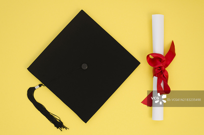 节日毕业平铺布置图片素材