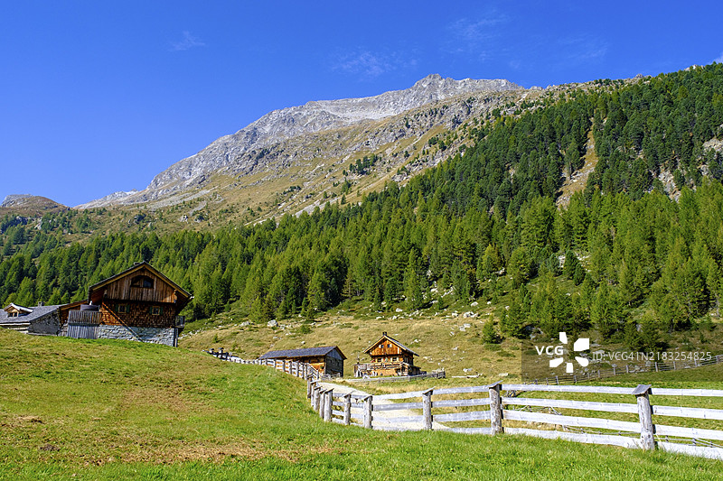 斯塔勒阿尔门，高山谷，斯塔勒萨特，德费雷根谷，东蒂罗尔，奥地利，欧洲图片素材