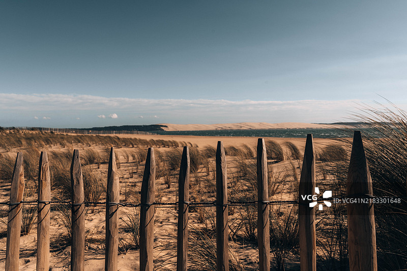 从费雷角俯瞰皮拉特沙丘的景色图片素材