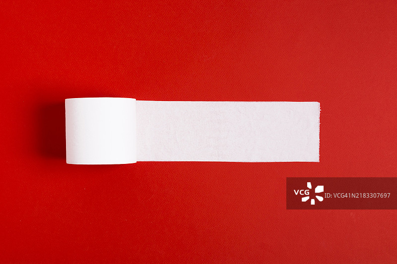 卫生纸卷的俯视图图片素材