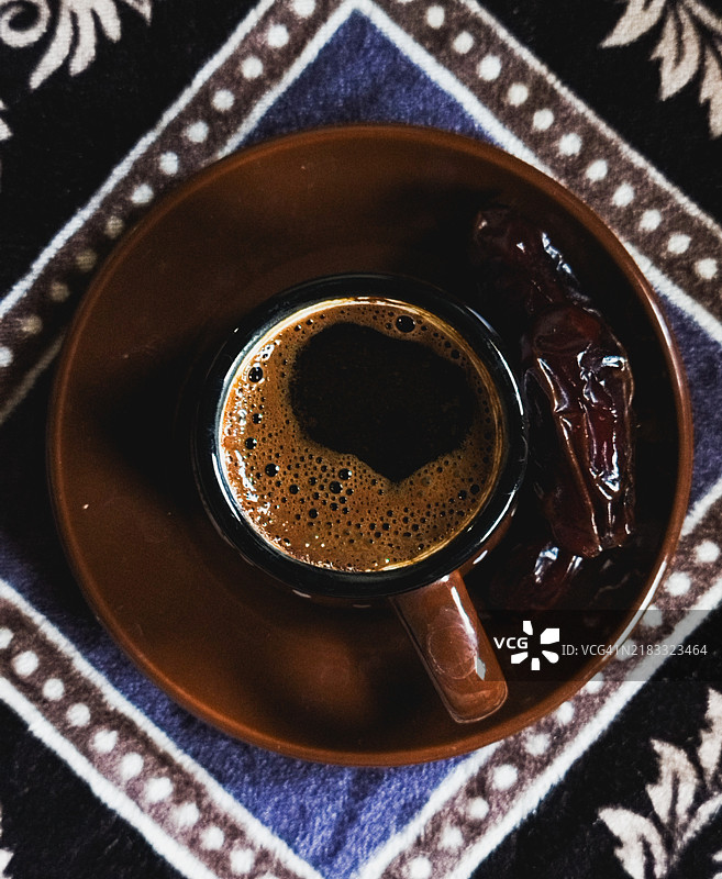 桌子上的咖啡特写，叙利亚图片素材