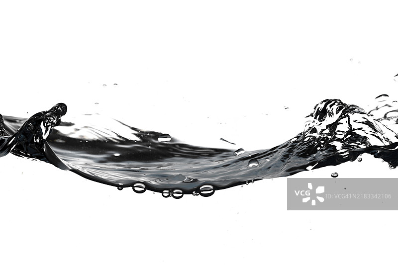 气泡溅起水面图片素材