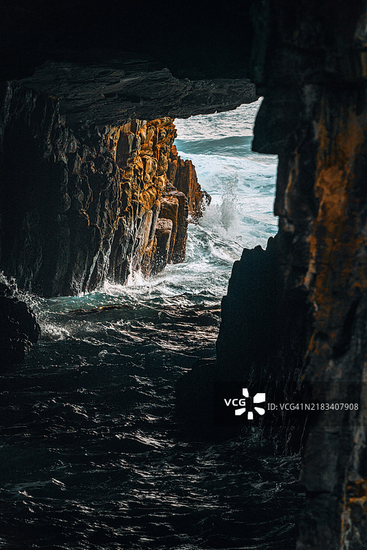 塔斯马尼亚州波特亚瑟的杰出洞穴图片素材