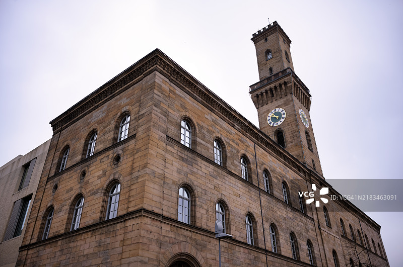 市政厅，市政厅塔楼，老城区，菲尔特，法兰克尼亚，巴伐利亚，德国，欧洲图片素材