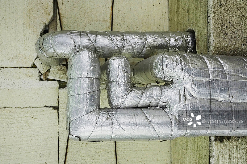 德国欧洲的管道热绝缘图片素材