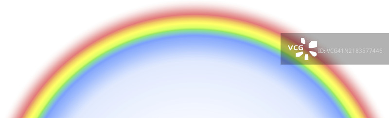 数字渲染的彩虹，孤立在白色背景上图片素材