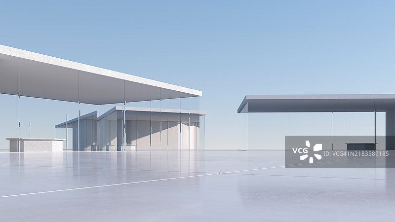 3D白色简单背景空间图片素材