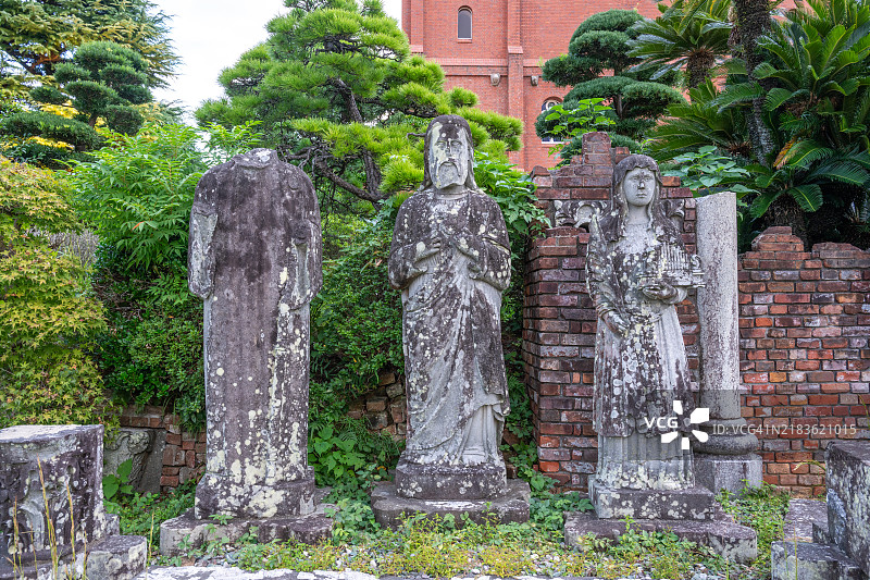 来自日本长崎原浦上大教堂的雕像图片素材