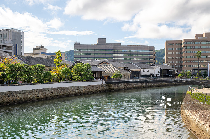 日本长崎出岛的前荷兰贸易站。图片素材