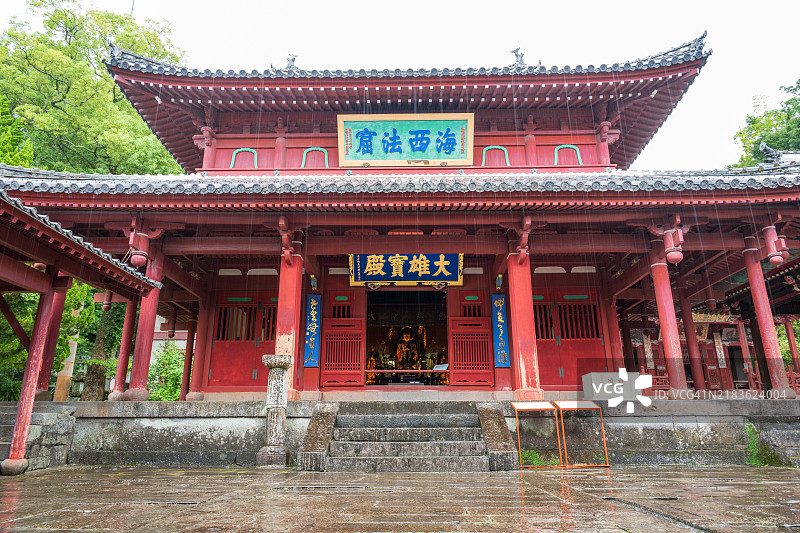 日本长崎的崇福寺大殿图片素材