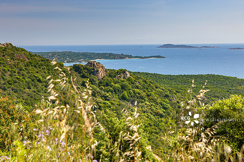 撒丁岛，佩韦罗岬的海景图片素材