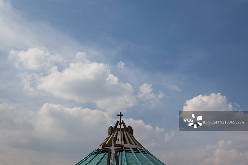 墨西哥城文化图像，瓜达卢佩大教堂图片素材