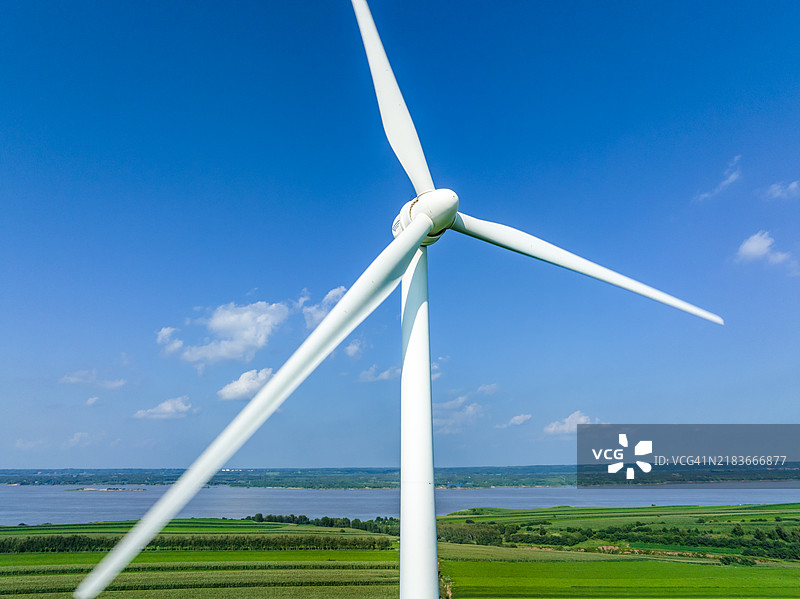 风电场与农业生产图片素材