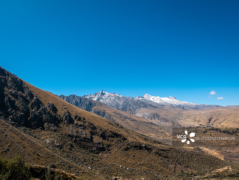 华斯卡兰国家公园的山脉，作为秘鲁安卡什省的生物圈保护区而受到保护的自然区域图片素材