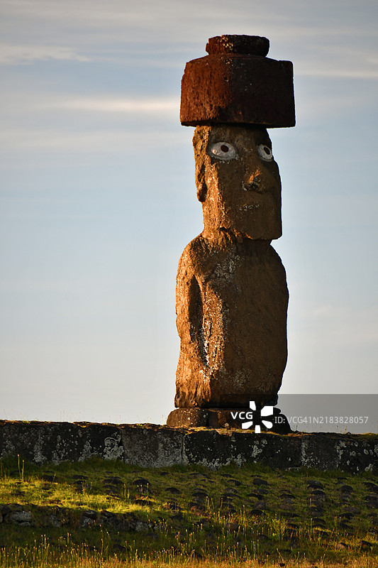 拉帕努伊（复活节岛，智利）的阿胡·科·特·里库摩艾图片素材