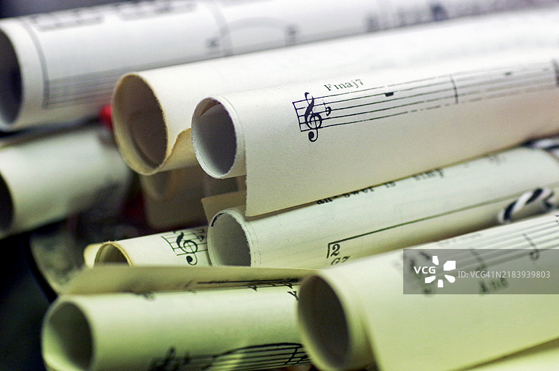 乐谱卷图片素材