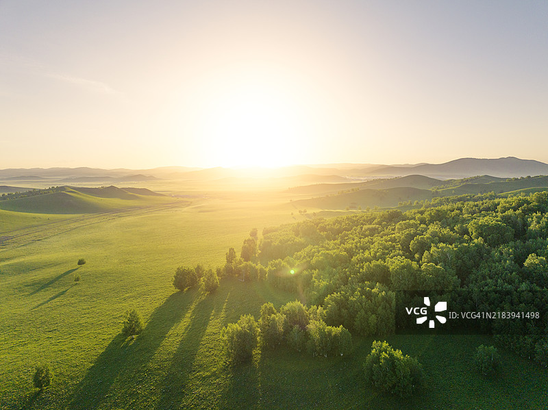 草原日出自然风光图片素材