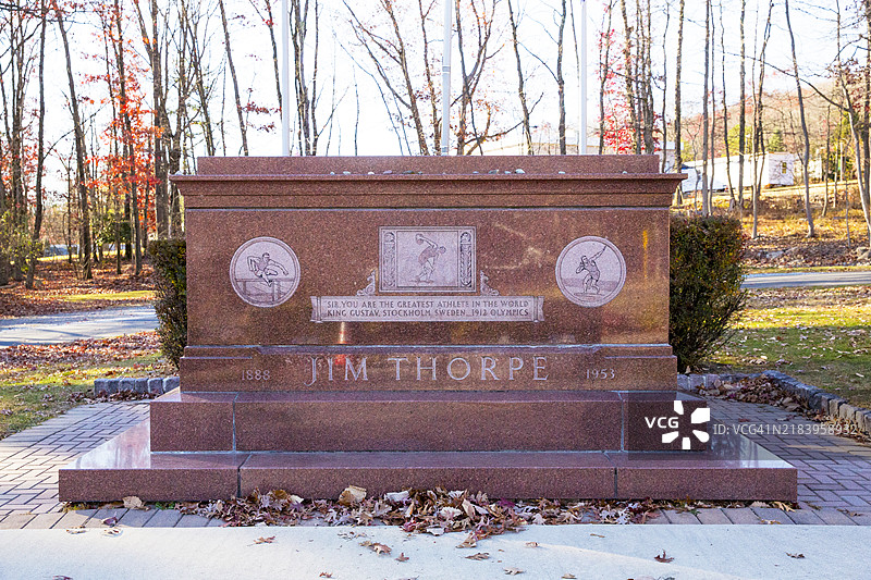 吉姆·索普墓地和纪念碑，著名墓碑，宾夕法尼亚州地标图片素材