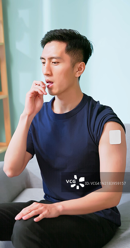 亚洲男性戒烟的概念图片素材