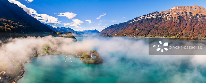 瑞士布里恩茨湖，欧洲图片素材