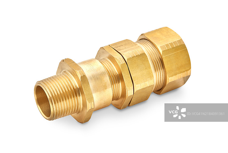 工业气体和水安装连接器，采用黄铜和铝材质图片素材
