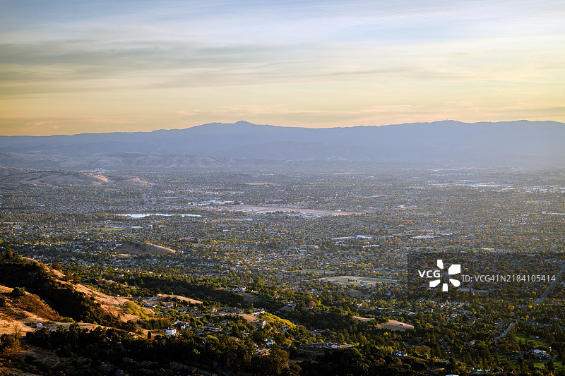 硅谷的鸟瞰图图片素材