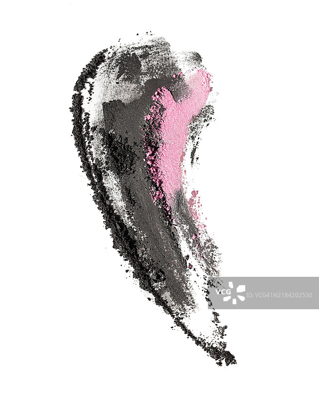 白色背景上的抽象黑色和粉色笔触图片素材