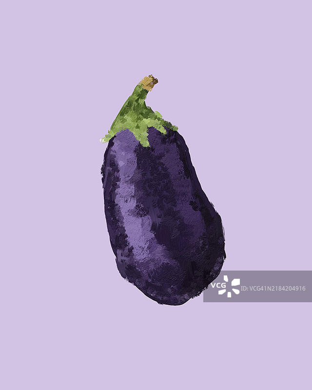 紫色茄子在淡紫色背景上图片素材